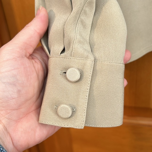 Nordstrom’s Taupe Silk Blouse SP - Picture 4 of 5